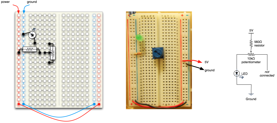 Electricity Labs: Simple LED circuit with potentiometer – Theresa Lau