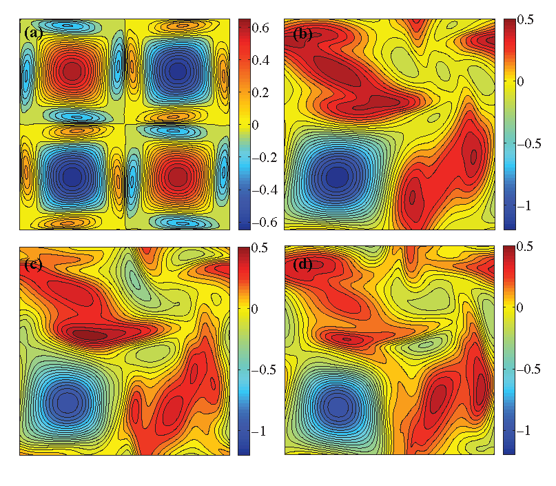 Mixing dynamics in a viscoelastic flow driven by a time-independent force