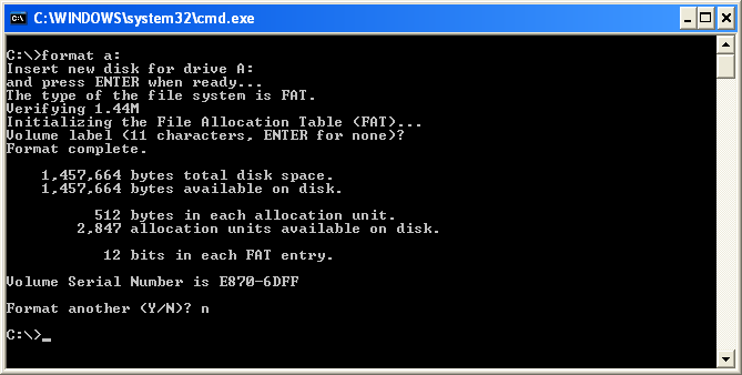 gnu mac formatting floppy disk