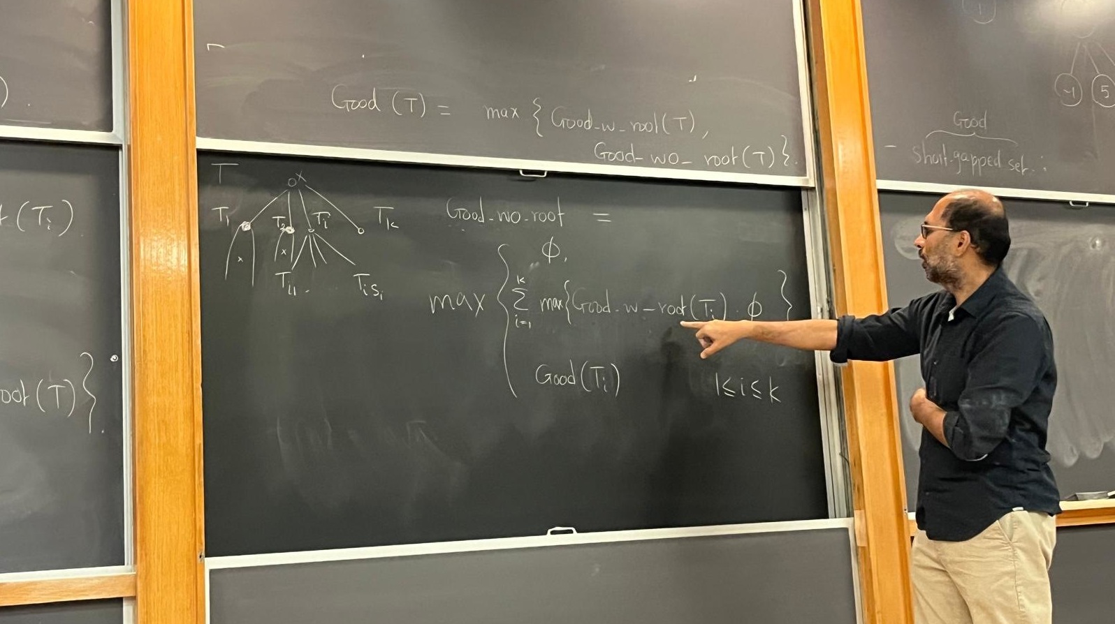 Professor Subhash Khot teaching