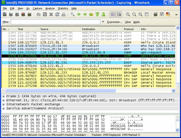 wireshark network monitoring